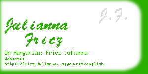 julianna fricz business card